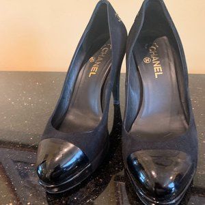 Authentic Suede Chanel Pumps